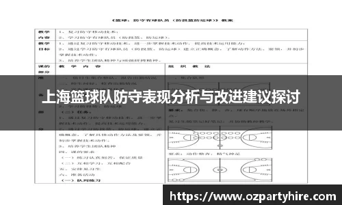 上海篮球队防守表现分析与改进建议探讨